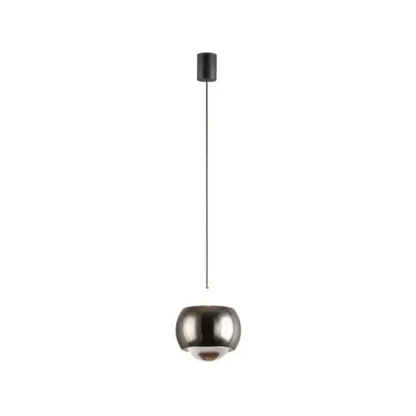 Modern 2-Light Metal Glass Globe LED Pendant Light Image - 2