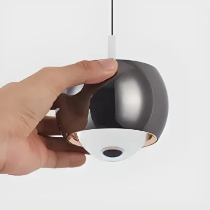 Modern 2-Light Metal Glass Globe LED Pendant Light Image - 6