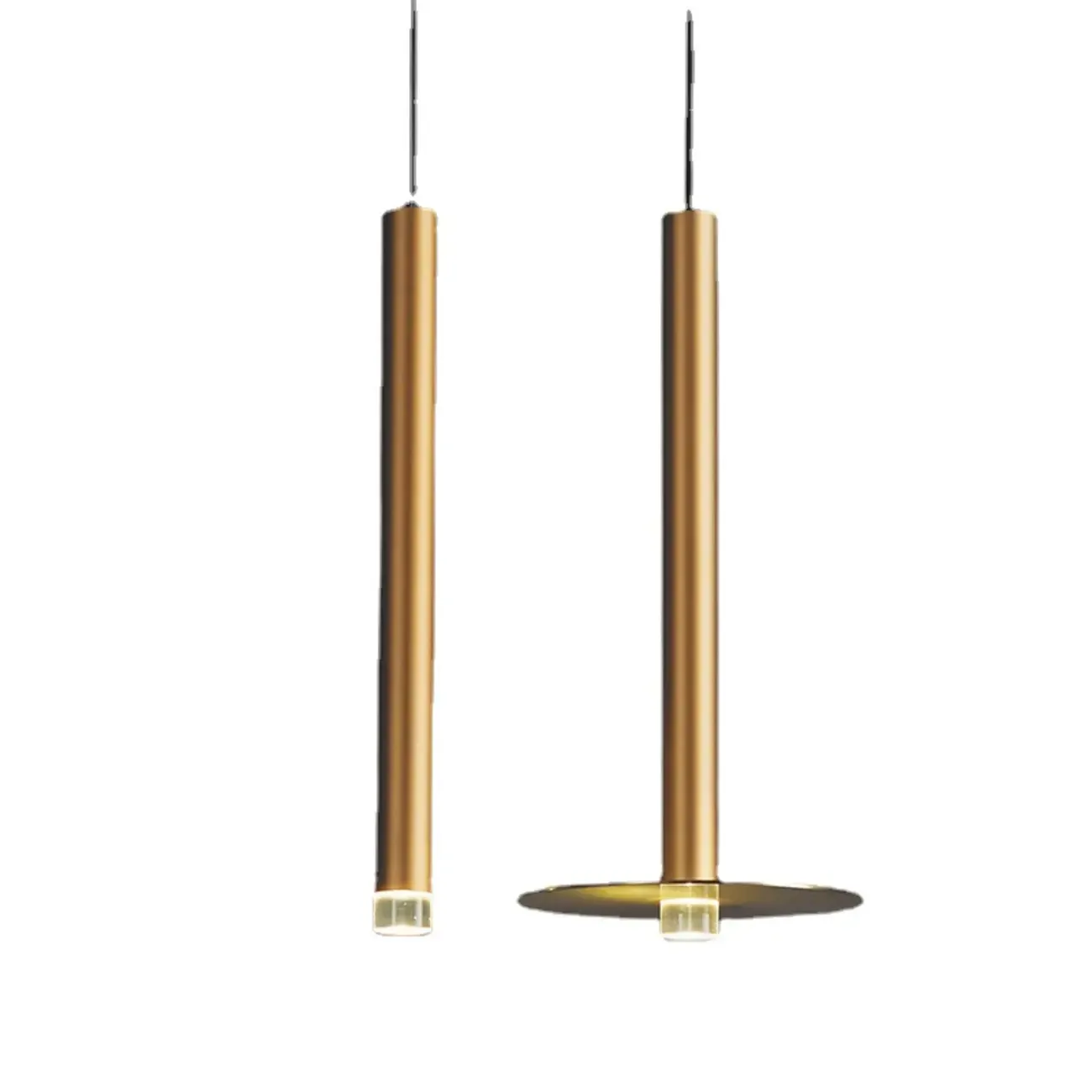 Modern Gold LED Pendant Light for Dining Room Image - 4