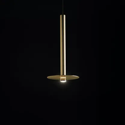 Modern Gold LED Pendant Light for Dining Room Image - 8