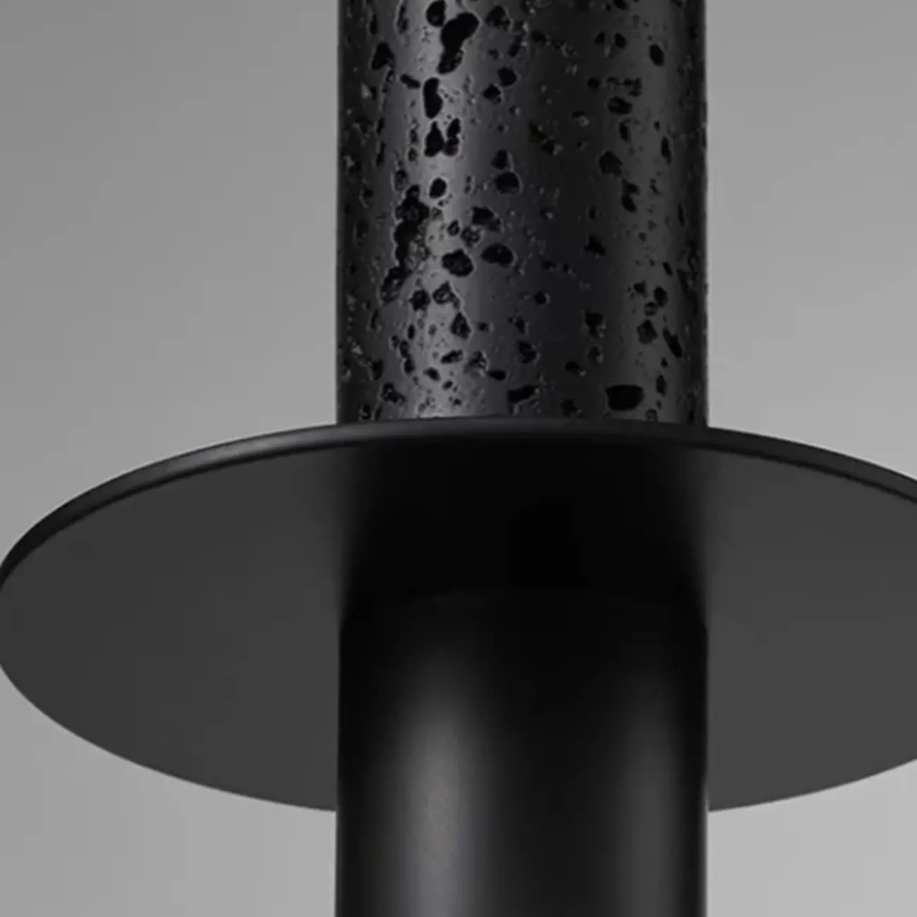 Modern Black Metal Stone Geometric LED Pendant Light Image - 7 | homeyfad