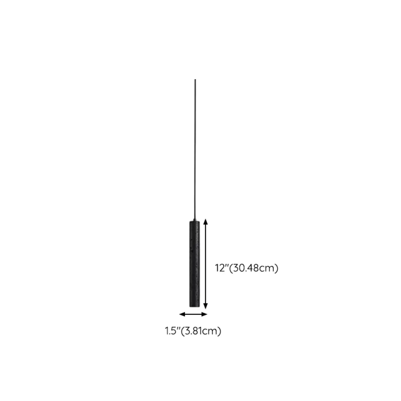 Modern Black Metal Stone Geometric LED Pendant Light #size | homeyfad