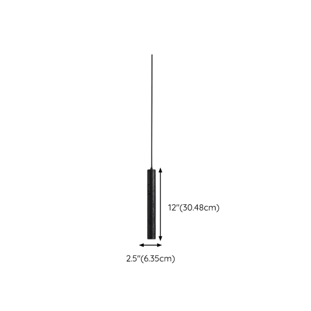 Modern Black Metal Stone Geometric LED Pendant Light Image - 11 | homeyfad