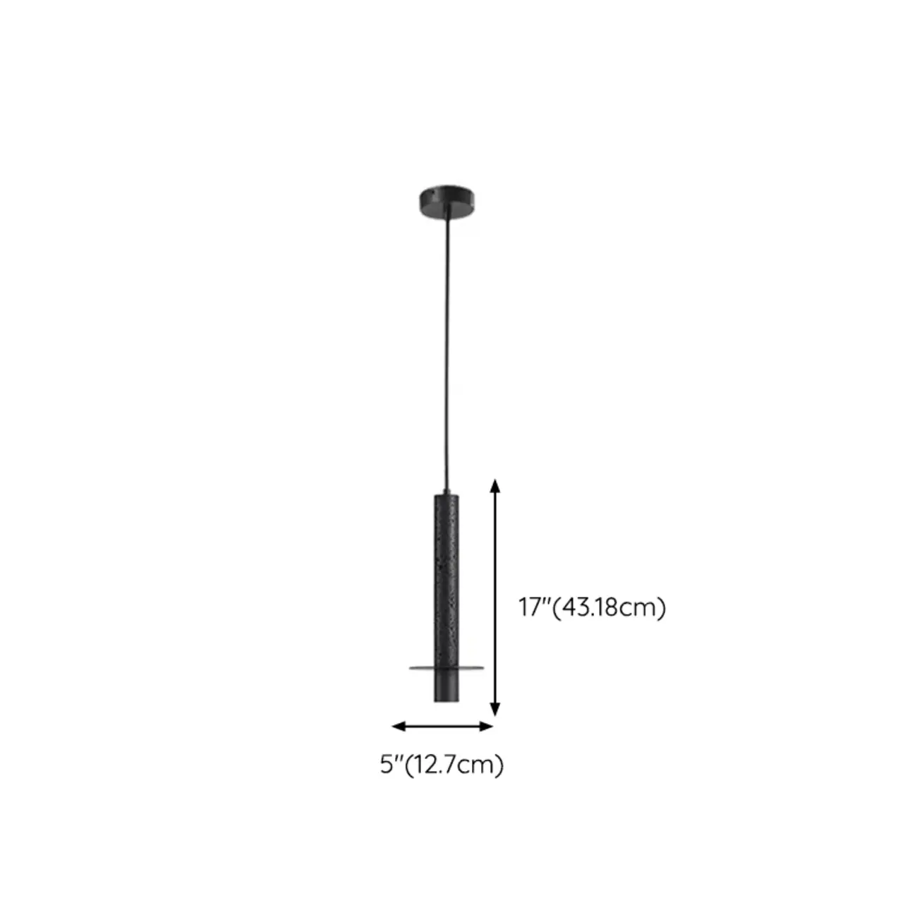 Modern Black Metal Stone Geometric LED Pendant Light Image - 12 | homeyfad