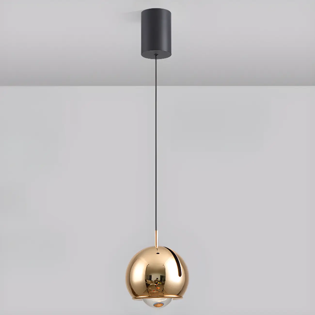 Modern Chrome Metal Dimming Globe Pendant Light Image - 9 | homeyfad