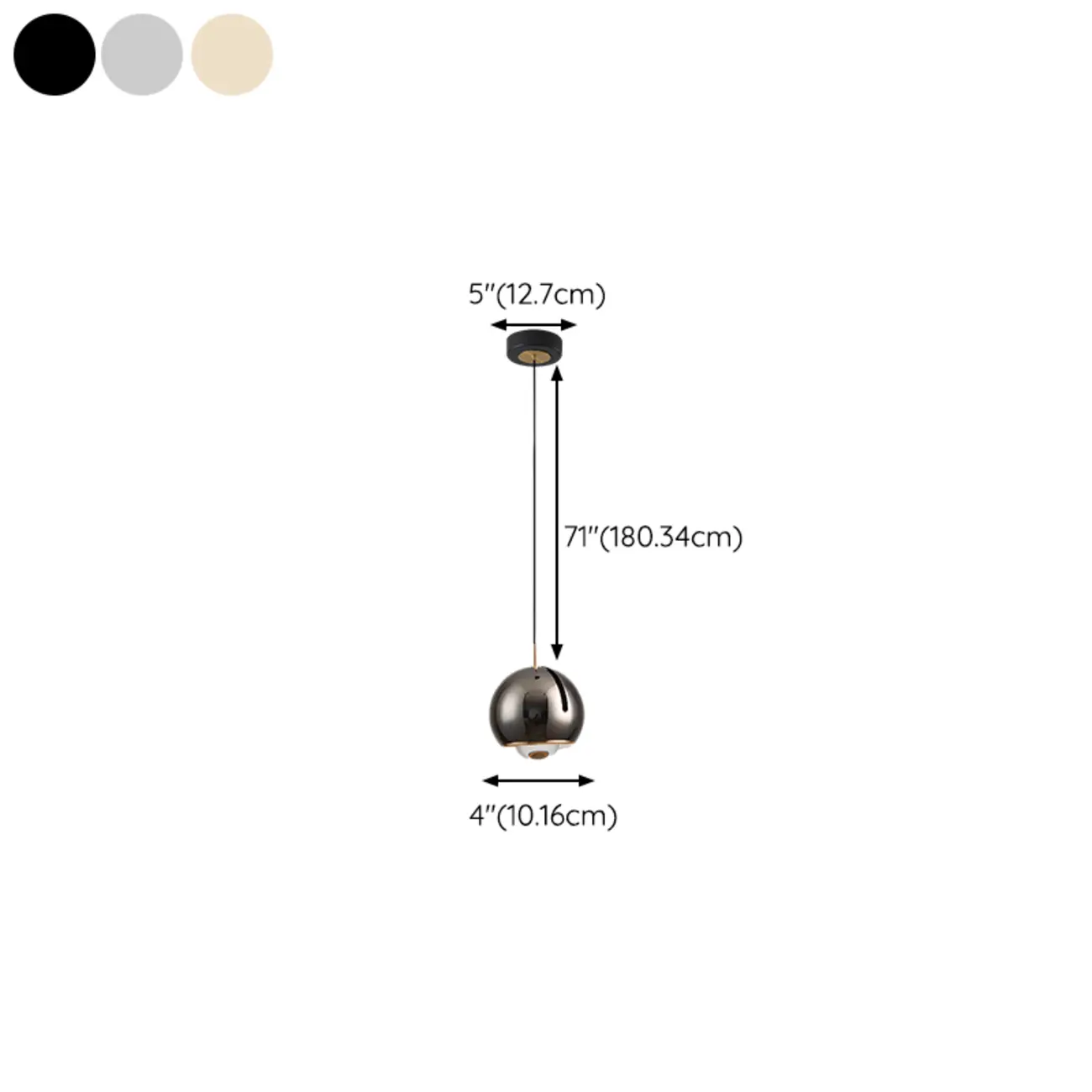 Modern Chrome Metal Dimming Globe Pendant Light Image - 14 | homeyfad