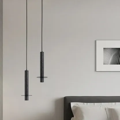 Stylish Mini Black Stone Pendant Light for Kitchen Island Image - 4