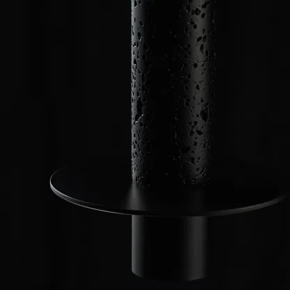 Stylish Mini Black Stone Pendant Light for Kitchen Island Image - 7