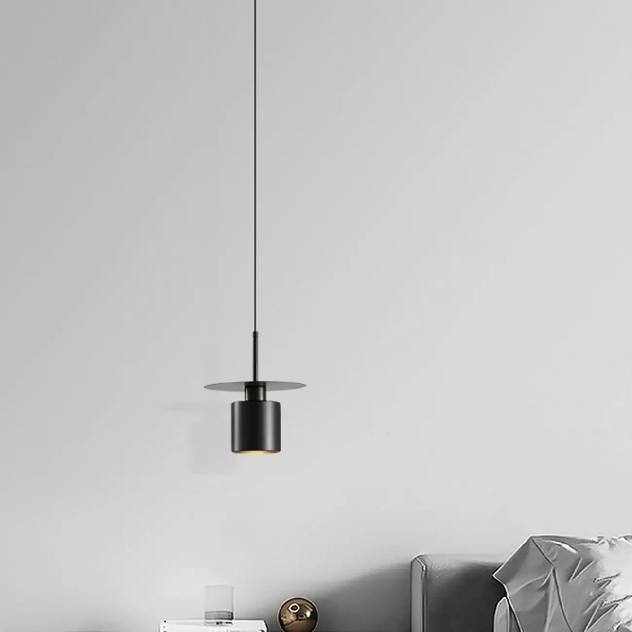 Modern Black Metal Geometric Pendant Light Image - 2 | homeyfad