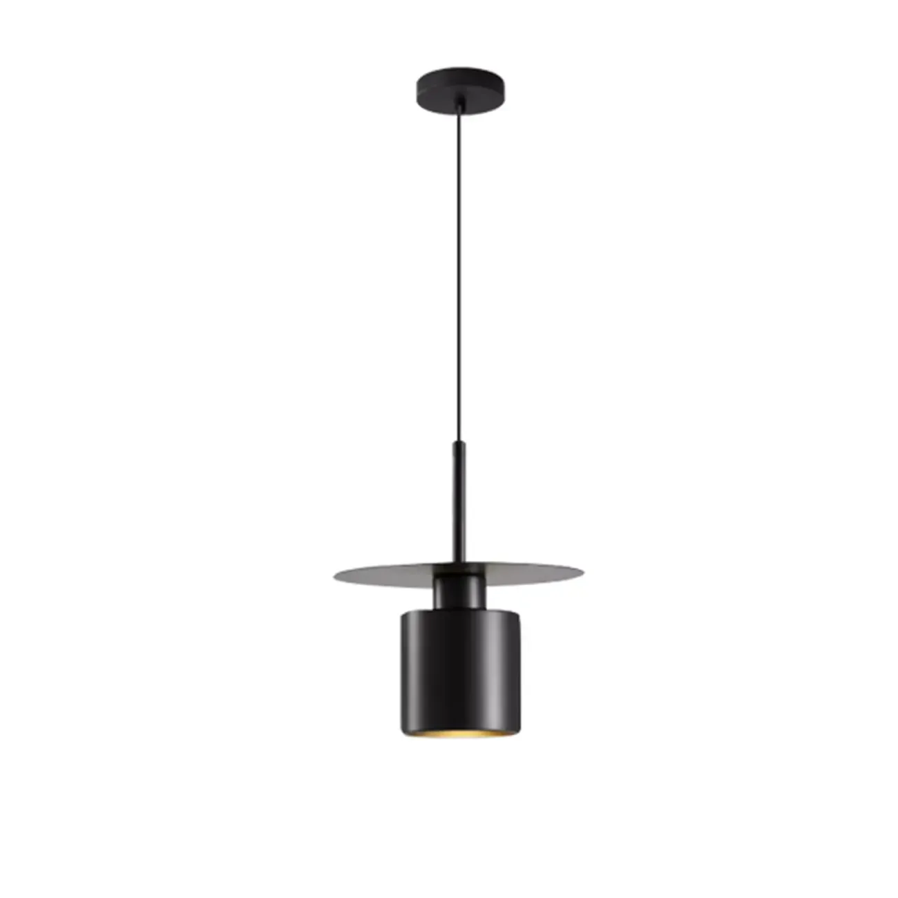 Modern Black Metal Geometric Pendant Light Image - 5