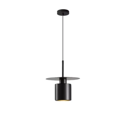 Modern Black Metal Geometric Pendant Light Image - 5