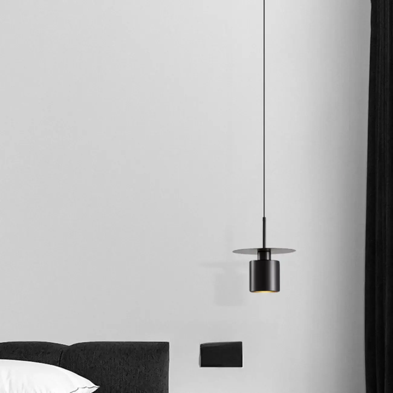 Modern Black Metal Geometric Pendant Light Image - 3