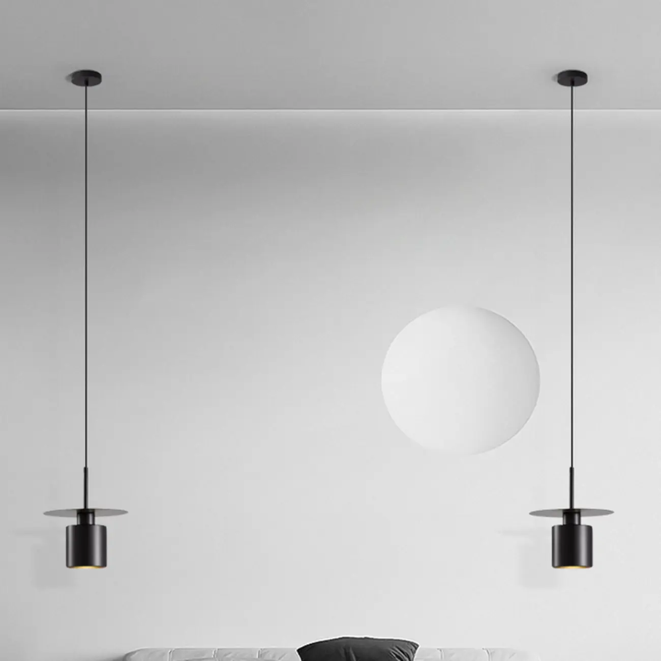 Modern Black Metal Geometric Pendant Light Image - 4 | homeyfad