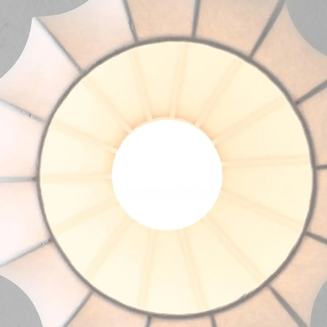 Modern Wood White Silk Dome Pendant Light