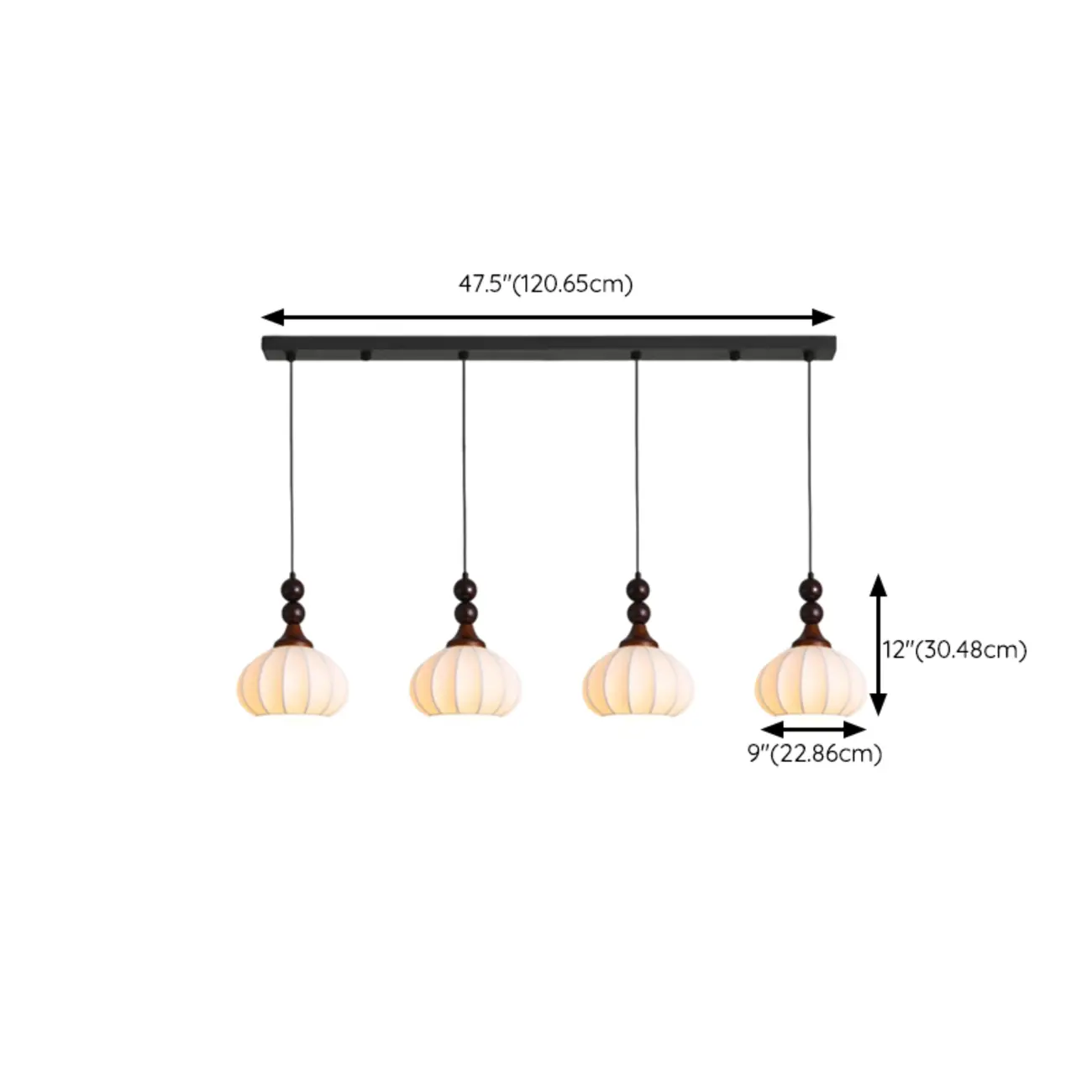 Modern Wood White Silk Dome Pendant Light | homeyfad