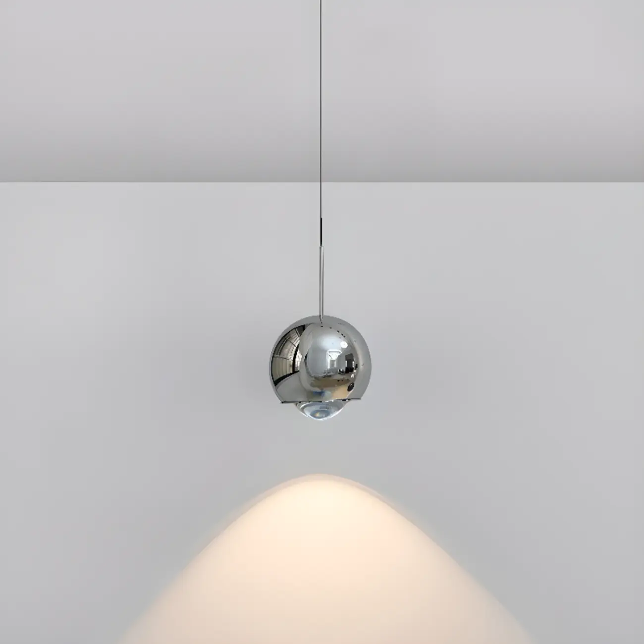Modern Chrome Glass Globe Adjustable Pendant Light | homeyfad