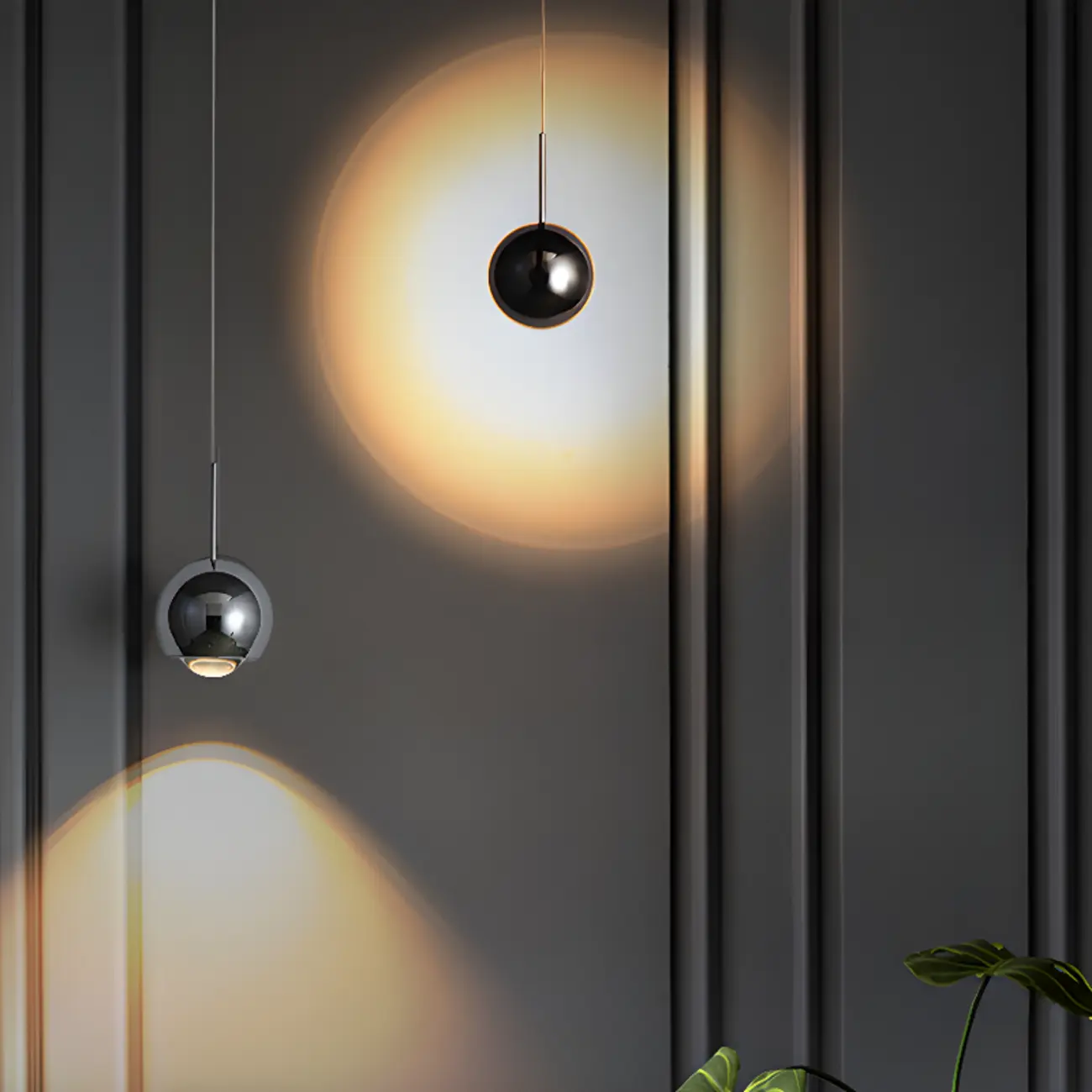 Modern Chrome Glass Globe Adjustable Pendant Light | homeyfad