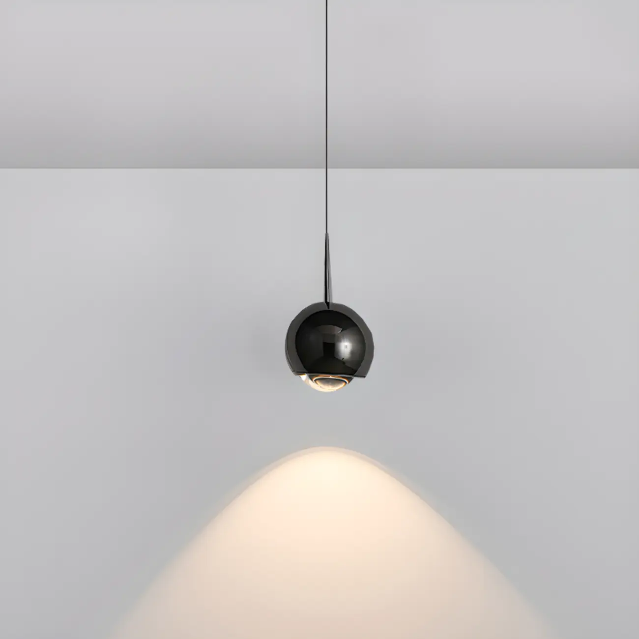 Modern Chrome Glass Globe Adjustable Pendant Light | homeyfad