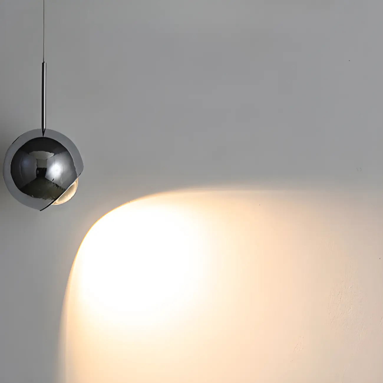 Modern Chrome Glass Globe Adjustable Pendant Light | homeyfad
