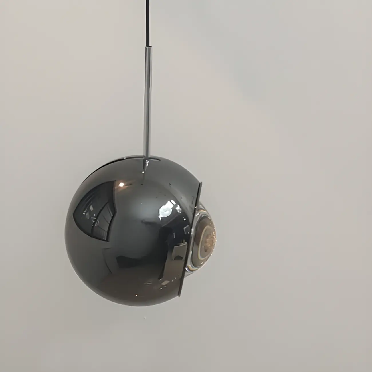 Modern Chrome Glass Globe Adjustable Pendant Light | homeyfad