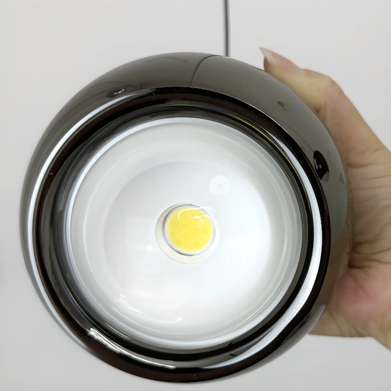 Modern Chrome Glass Globe Adjustable Pendant Light | homeyfad