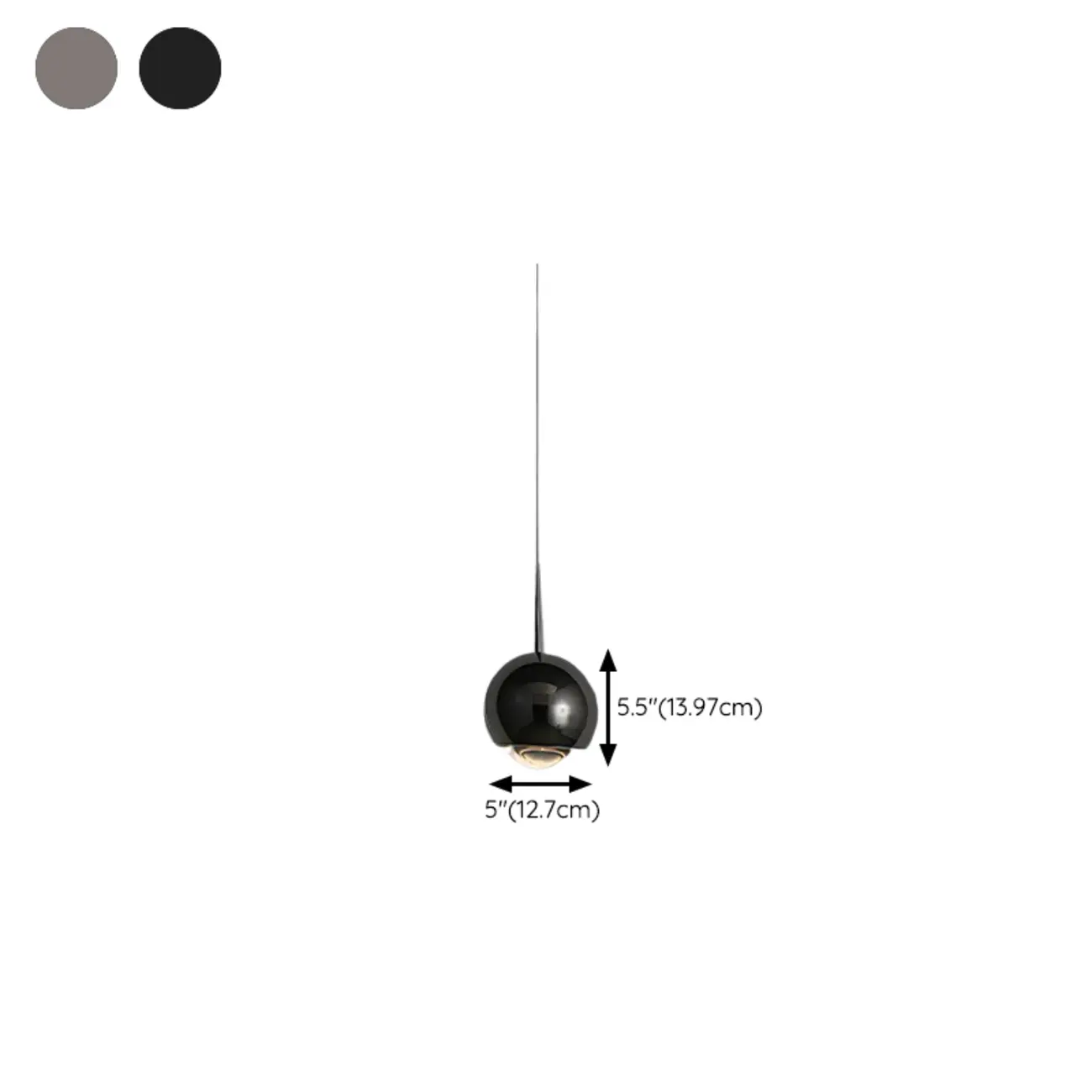 Modern Chrome Glass Globe Adjustable Pendant Light | homeyfad