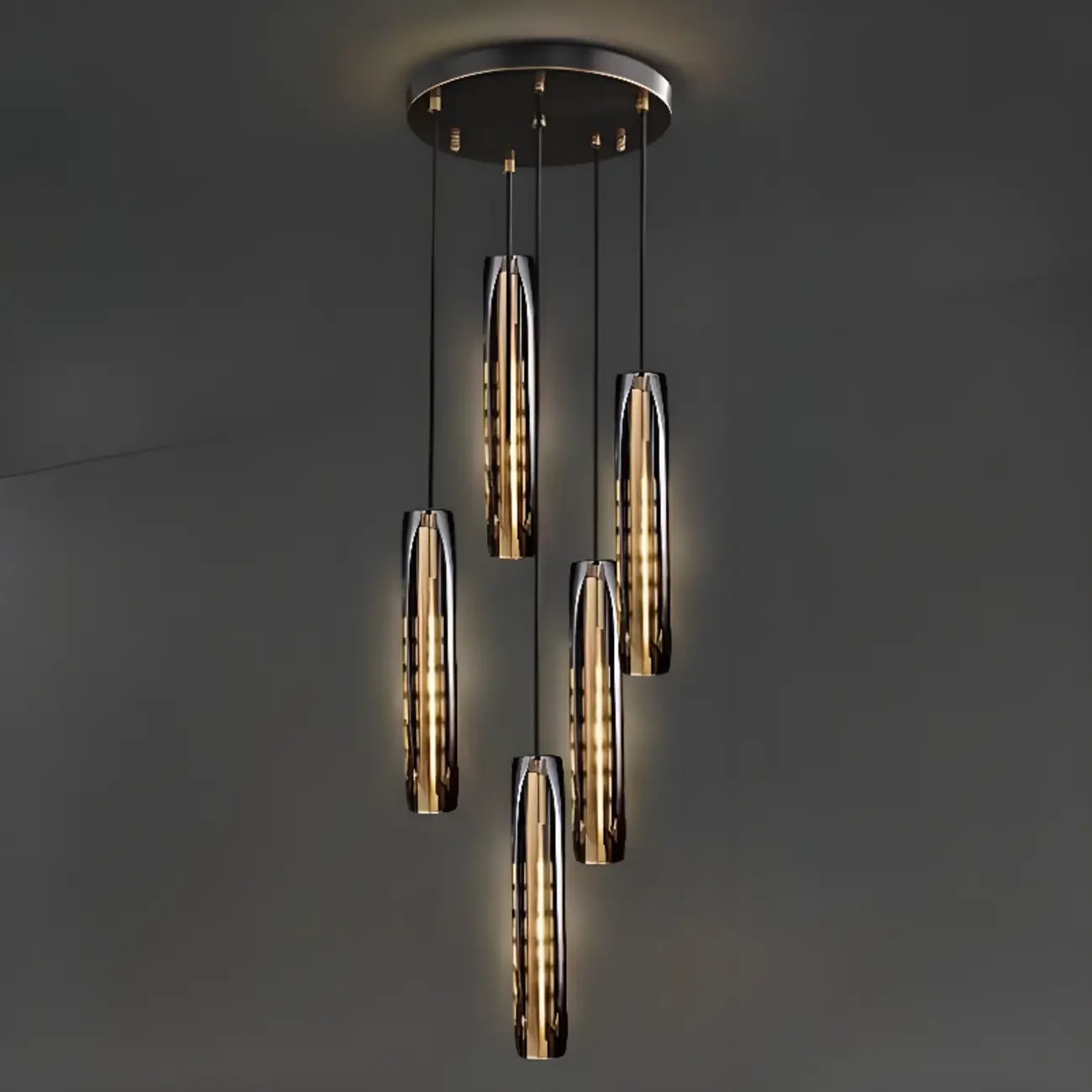 Modern Cylinder Crystal Pendant Light LED for Kitchen Dining Image - 6 | homeyfad