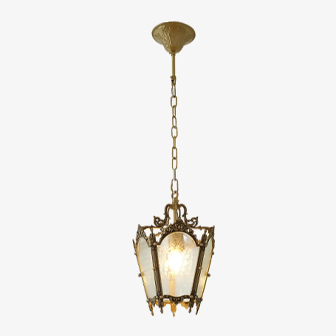 Art Deco Gold Glass Mini Pendant Light for Dining Room Image - 6 | homeyfad