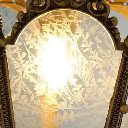 Art Deco Gold Glass Mini Pendant Light for Dining Room Image - 7