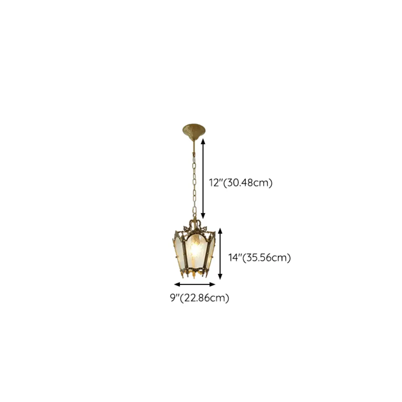 Art Deco Gold Glass Mini Pendant Light for Dining Room #size