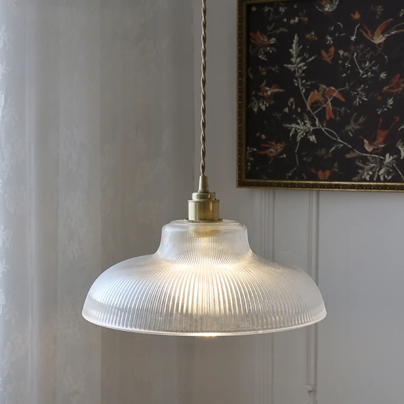 Modern Green Glass Dome Brass Kitchen Pendant Light Image - 7 | homeyfad