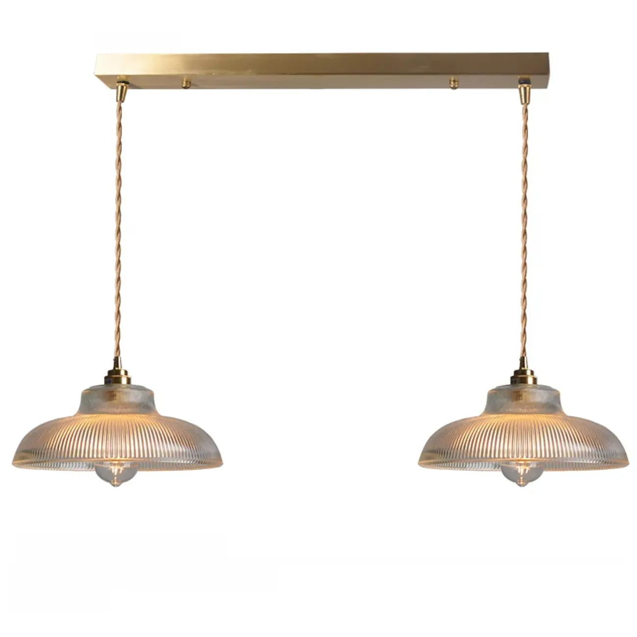 Modern Green Glass Dome Brass Kitchen Pendant Light Image - 12