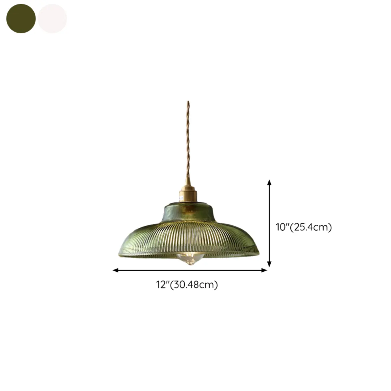 Modern Green Glass Dome Brass Kitchen Pendant Light #size | homeyfad
