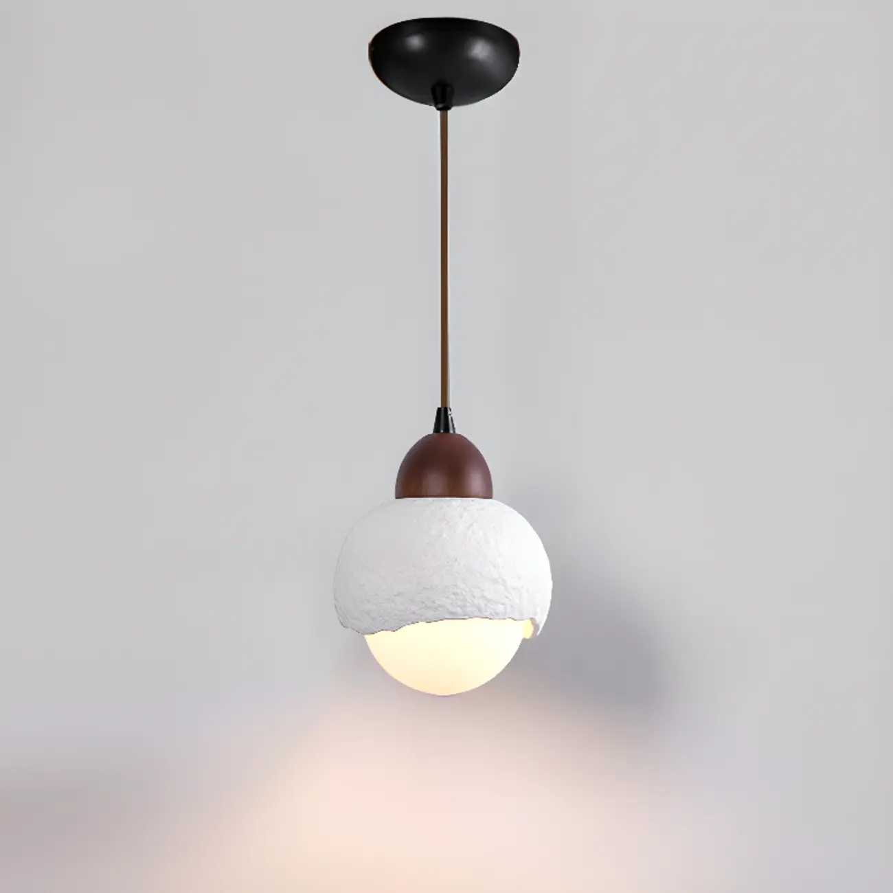 Modern Ceramic Globe Pendant Light for Dining Area Image - 3 | homeyfad