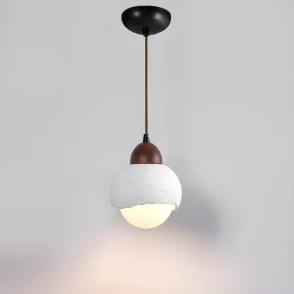 Modern Ceramic Globe Pendant Light for Dining Area Image - 3