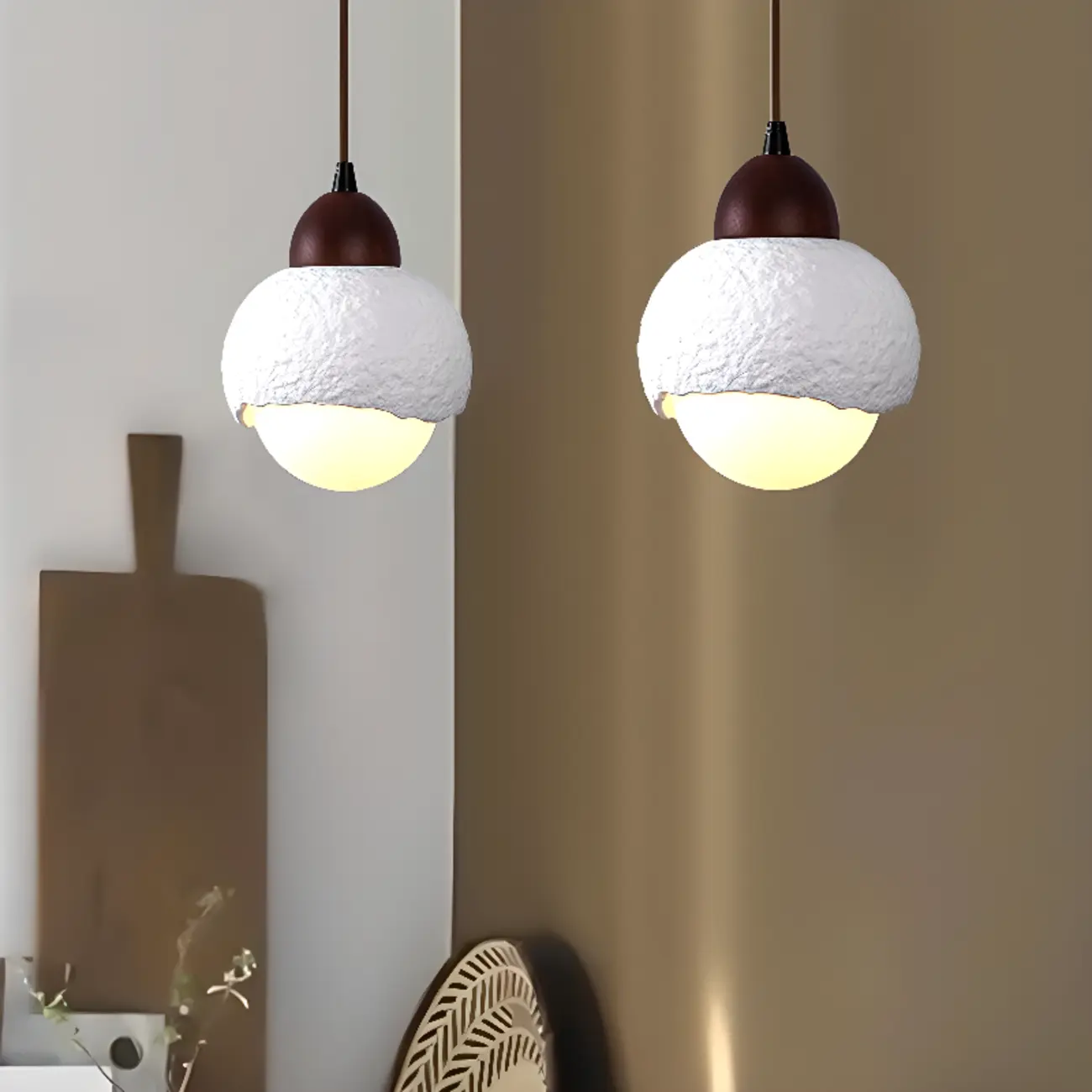 Modern Ceramic Globe Pendant Light for Dining Area Image - 5 | homeyfad