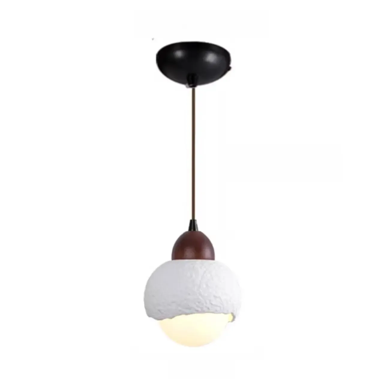 Modern Ceramic Globe Pendant Light for Dining Area Image - 6