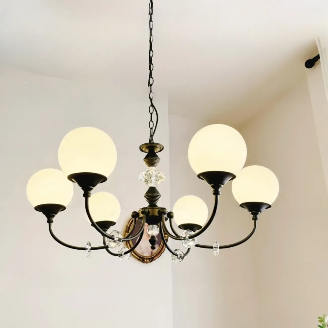 Black Glass Branch Crystal Chandelier Classic Design Image - 9