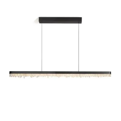 Modern Crystal Kitchen Island Light Dimmable LED for Dining Image - 5