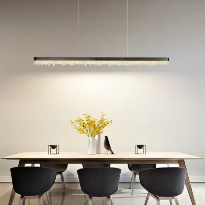 Modern Crystal Kitchen Island Light Dimmable LED for Dining Image - 8
