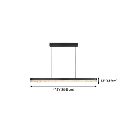 Modern Crystal Kitchen Island Light Dimmable LED for Dining Image - 12