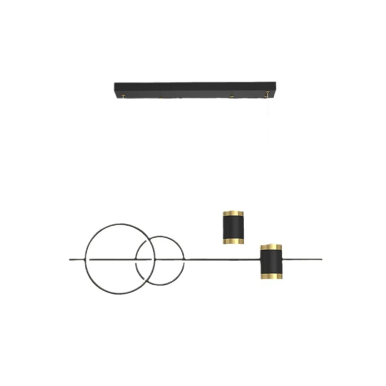 Stylish LED Metal Linear Island Light Adjustable for Dining Area | homeyfad