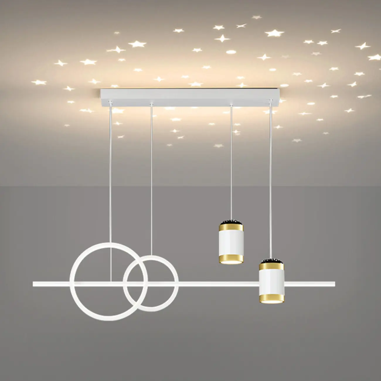 Stylish LED Metal Linear Island Light Adjustable for Dining Area | homeyfad