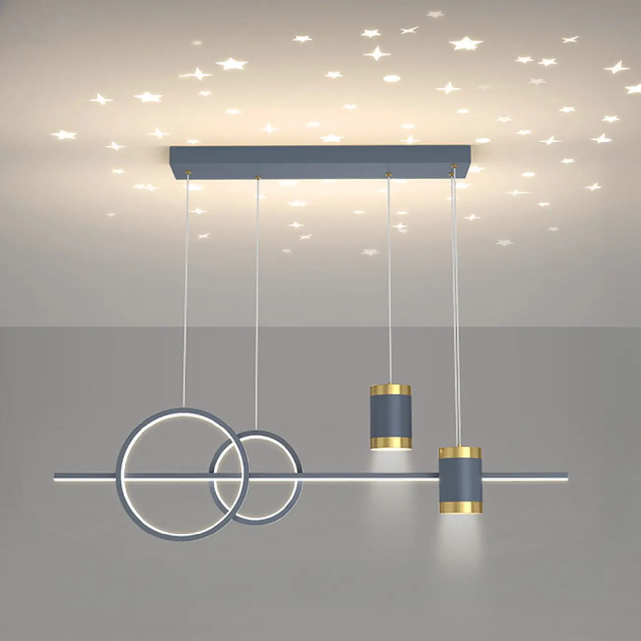 Stylish LED Metal Linear Island Light Adjustable for Dining Area | homeyfad