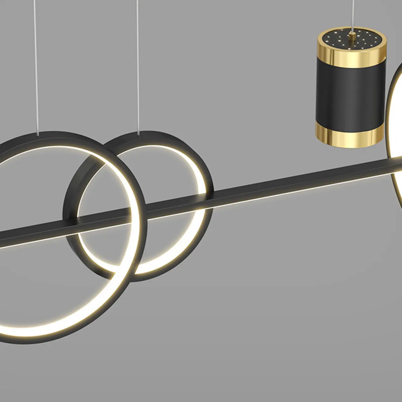 Stylish LED Metal Linear Island Light Adjustable for Dining Area | homeyfad