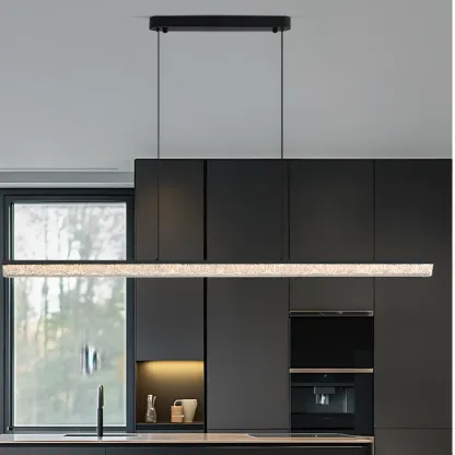 Modern Rectangle Dimmable LED Kitchen Island Pendant Lighting Image - 4