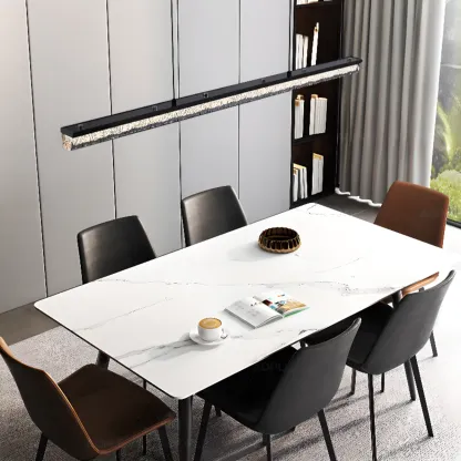 Modern Rectangle Dimmable LED Kitchen Island Pendant Lighting Image - 5