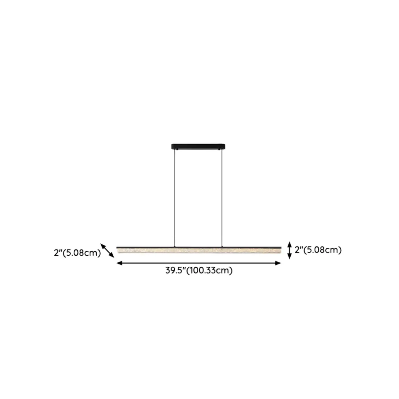 Modern Rectangle Dimmable LED Kitchen Island Pendant Lighting #size