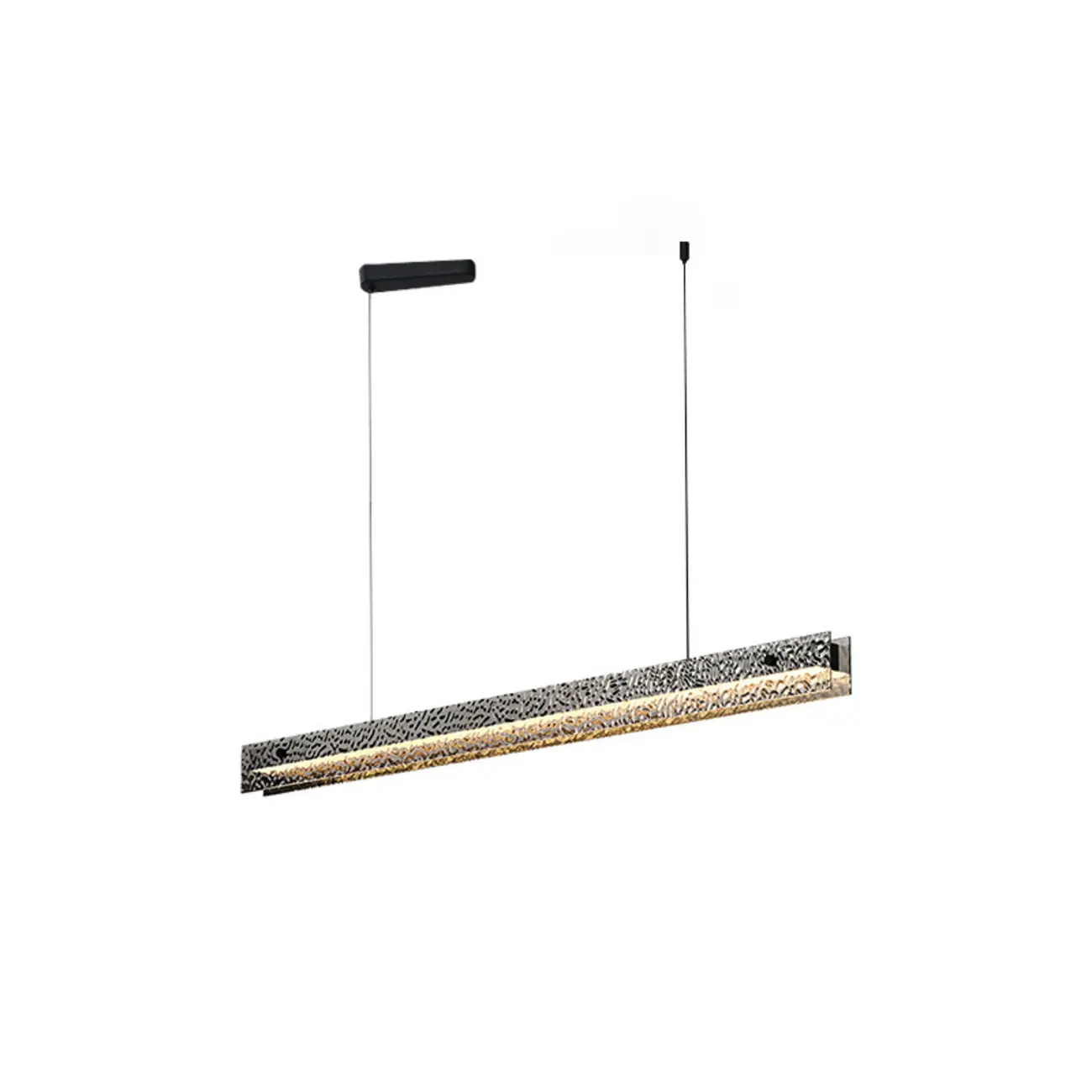 Modern Black Rectangular Dimmable LED Island Light for Dining Image - 6 | homeyfad