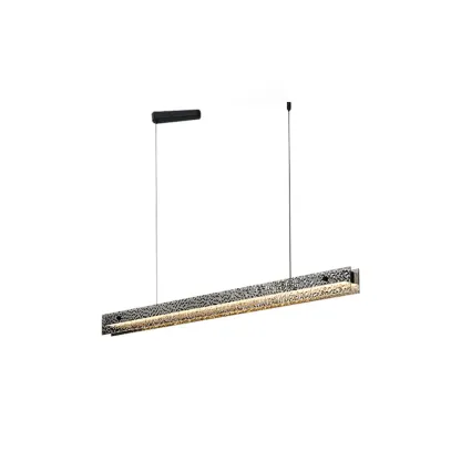 Modern Black Rectangular Dimmable LED Island Light for Dining Image - 6